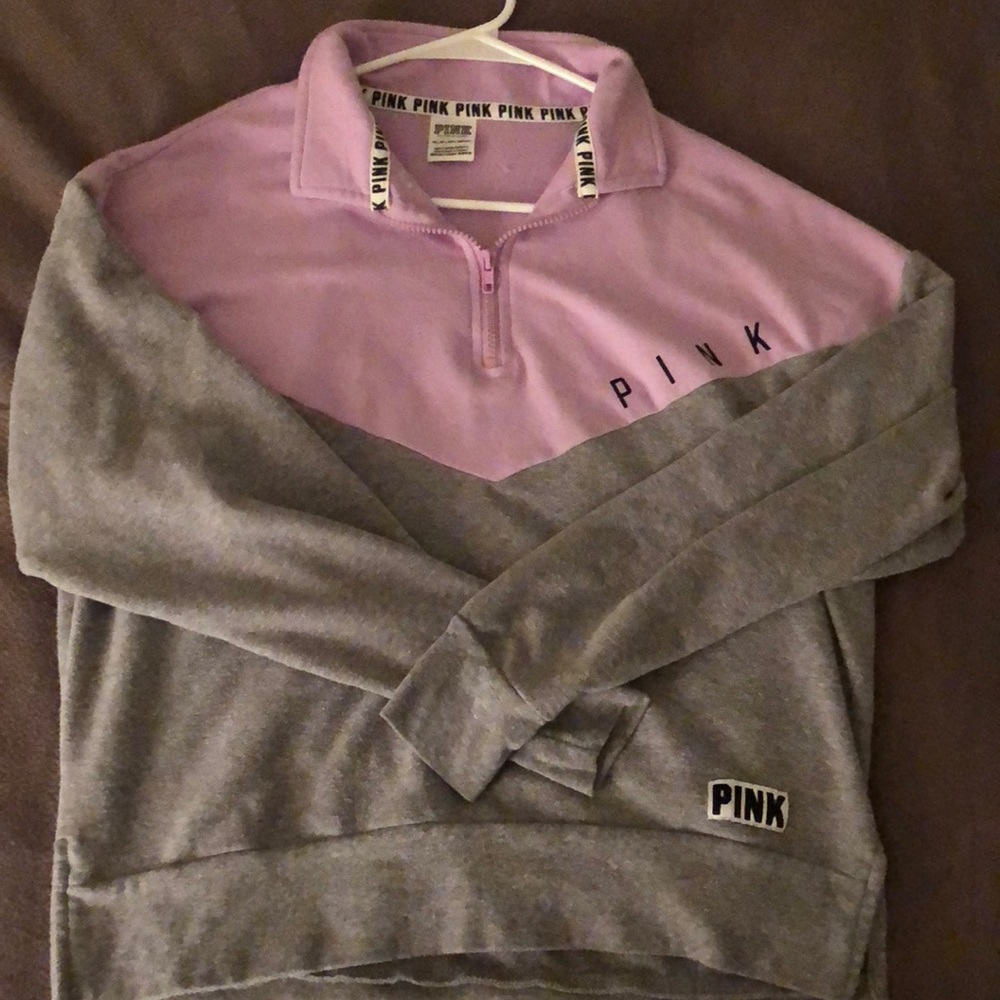 VS PINK HALF ZIP HOODIE